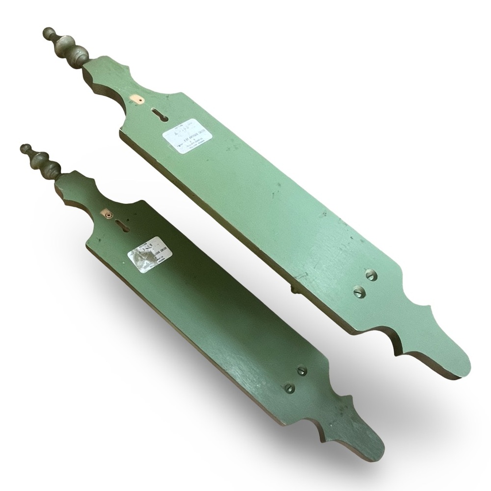 Vintage MCM Tell City Wall Sconces in Antique Green - Picture 5 of 8